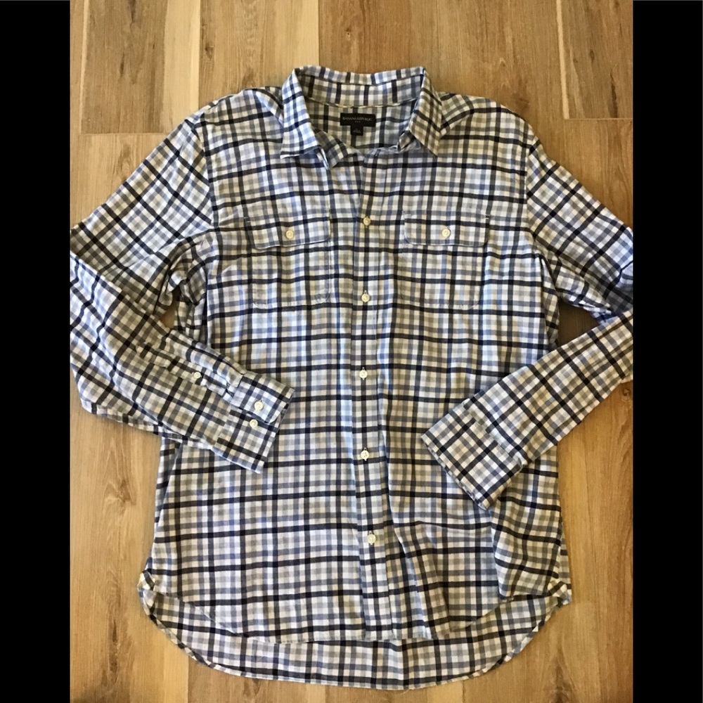 Banana Republic Lightweight Flannel Plaid Shirt XL